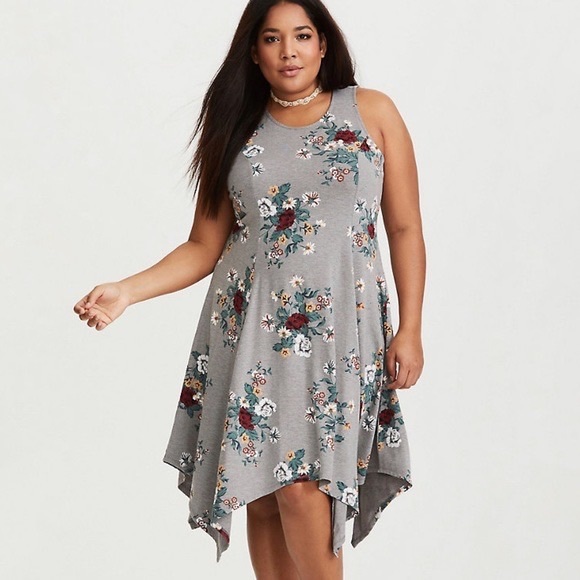 Torrid floral trapeze dress - Picture 1 of 7
